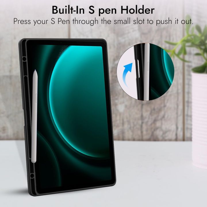 Robustrion%20Cover%20for%20Samsung%20Tab%20S9%20FE%20Plus%2012.4"%20Cover%20Case%20Flip%20Stand%20Back%20Case%20Cover%20%5BS%20Pen%20Holder%5D%20for%20Samsung%20Galaxy%20Tab%20S9%20Plus/Tab%20S9+%20Cover%20Tablet%20Cover%20with%20%5BAuto%20Sleep/Wake%5D-Black/Navy%20Blue%20-%20Image%207