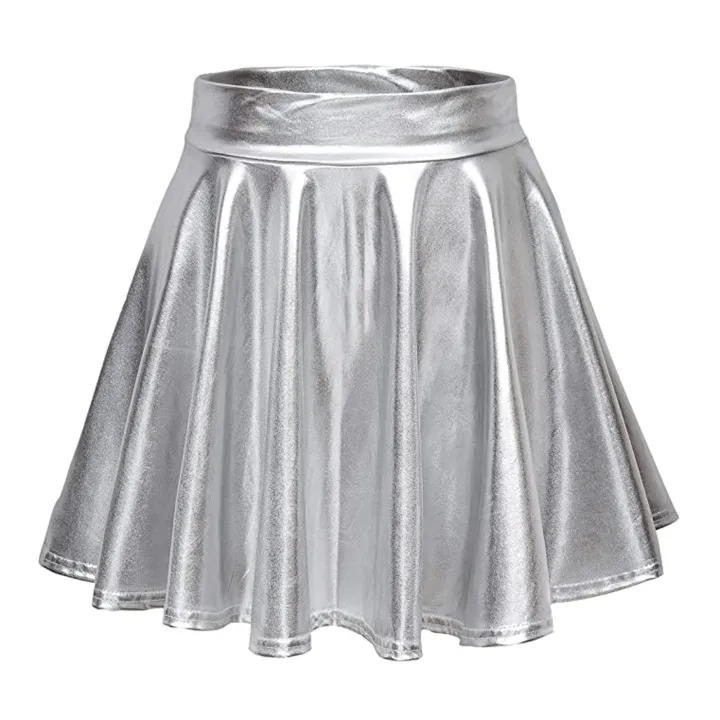 Womens%20Laser%20High%20Waist%20Mini%20PU%20Leather%20Skirt%20Club%20Party%20Dance%20Shiny%20Holographic%20Skirts%20Harajuku%20JK%20Metallic%20Pleated%20Skirt%20-%20Image%202