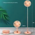 Foldable Table Fan USB Charging Desktop Cooling Fan Retractable Mute Electric Fan Air Cooler Remote Control Fan for Home Office. 