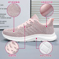 Sneakers women's 2024 spring and autumn single shoes cross-border Shein Daifa Korean version of flying woven soft-soled casual breathable running shoes.