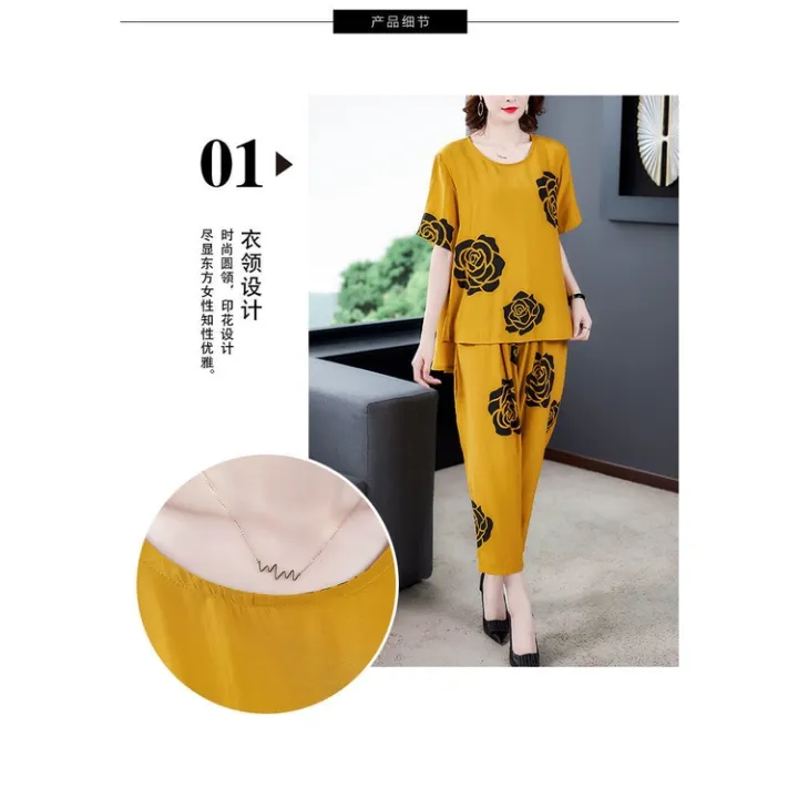 2pcs%20Women%20Casual%20Wanita%20Seluar%20Baju%20Individual%20Set%20Wear%20Top%20and%20Pants%20Lady%20Tracksuit%20Short%20Sleeve%20#2311%20-%20Image%209