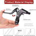 2 Pieces Mountain Bike Brake Aluminum Alloy Brake Handles with 3 Finger Design 2.2 cm Diameter and 2pc Brake Cables Wires Free - সাইকেল - সাইকেল.