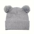 2pcs Children's Knitted Hat & Neck Gaiter Scarf Set For Baby Boys & Girls. 