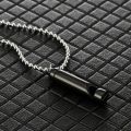 Blowable 528HZ Whistle Pendant Necklace Relieve Anxiety Stainless Steel Mindfulness Breathing Necklace Free Logo Engraving. 