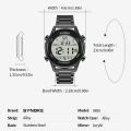 SYNOKE Stainless Steel Strap Digital Men's Watches Chrono Clock Waterproof Male Wristwatch Electronic Watches Relogio Masculino.