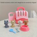 【Trick or Treat Alliance Mall】8pcs/set Cute Dog Pet Basket Toys, Dog Doll Set Dog Cage Toys Toys, Children's Day Gifts. 