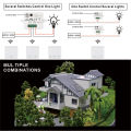 86 Wireless Smart RF 433Mhz 100-220V Wall Panel with Remote Control Mini Relay Receiver Home Led Light Lamp Switch. 