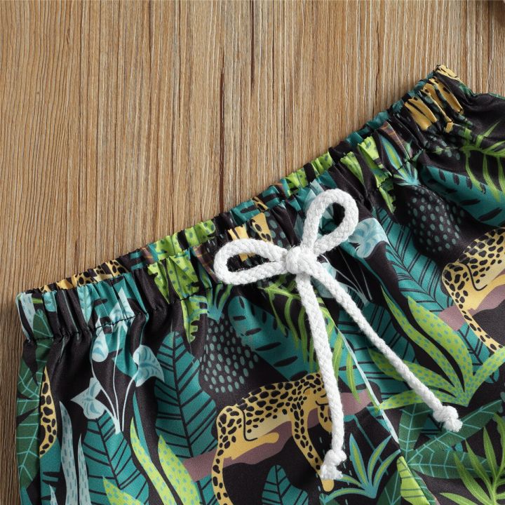 2021%20Summer%20Kids%20Baby%20Boy%20Beach%20Shorts%200-4Y%20Toddler%20Dinosaur/Leaf/Tortoise%20Print%20Drawstring%20Shorts%20Bottom%20Holiday%20Beach%20Swimwear%20-%20Image%204