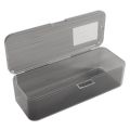Pencil Case Large Capacity Pencil Box Space-Saving Transparent Plastic Storage Box for Home School Office Supplies. 