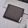 【NEW】 Fashion Men Short Style Wallet Hardware Iron Edge Business Multi-Card Slot Men Wallet. 