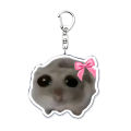 Sad Hamster Key Chain Keychains Ring For Accessories Bag Funny Pendant Keyring Jewelry Fans Gifts Huiye. 