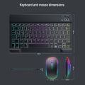 Custom ABS Slim RGB Backlit Wireless Keyboard & Mouse Combo | Rechargeable Bluetooth & 2.4GHz Dual Mode | Silent Keys | For Laptop, PC & Tablet.