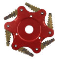 S-Shape New Style Toothed Mower Blade Lawn Mower Accessories Farm-Oriented Six Leaf Cyclone Blade. 