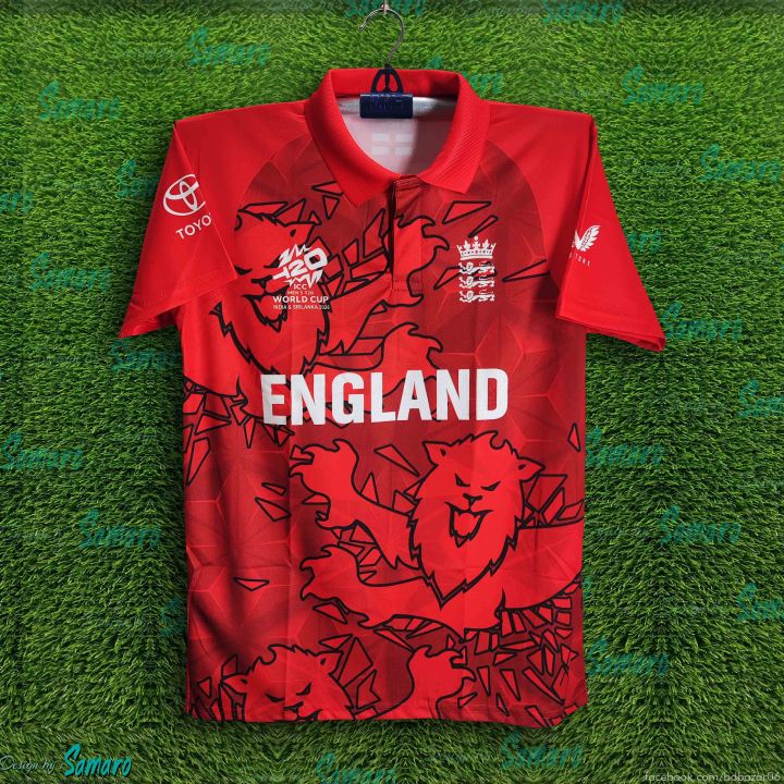 England T20 World Cup Jersey - Half Sleeve Collar Polo Cricket Jersey For Men - England T20 Jersey 2026
