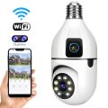 V380 SQ002 3 MP WiFi Bulb Camera – 360° Panoramic View Smart IP Security Camera, Colour Night Vision, Two-Way Audio & Motion Detection – E27 Socket. 