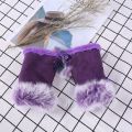 Gloves for women 1Pair Fashion Women Faux Rabbit Fur Hand Wrist Crochet Knitted Fingerless Gloves Mittens Winter Autumn Warmer.