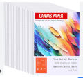 New 10 Pack 7x5 Inch High-Quality Canvas Paper for Oil, Acrylic, Watercolor & Mixed Media Painting. 