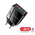 QC3.0 Quick Charger 4 Port USB Charger Wall Mobile Charger Fast Charger For IPhone 11 Samsung S9 Huawei Xiaomi Power Adapter.