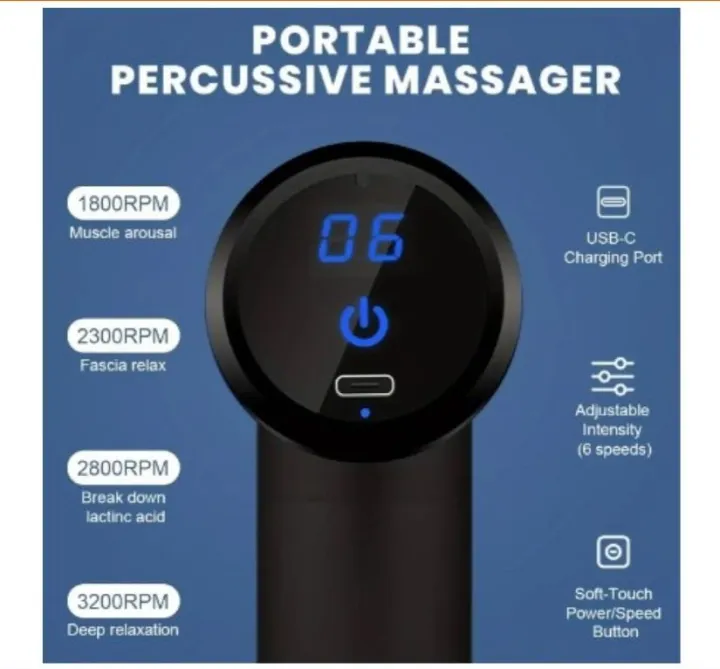 Fascial%20Gun%20MP%20410%20Portable%20Fascial%20Massage%20Gun%20Electric%20Massager%20Body%20Relaxation%20With%20LED%20Touch%20Screen%204%20Replaceable%20Massage%20Head%20High%20quality%20Fascial%20Massage%20Gun%20-%20Image%203