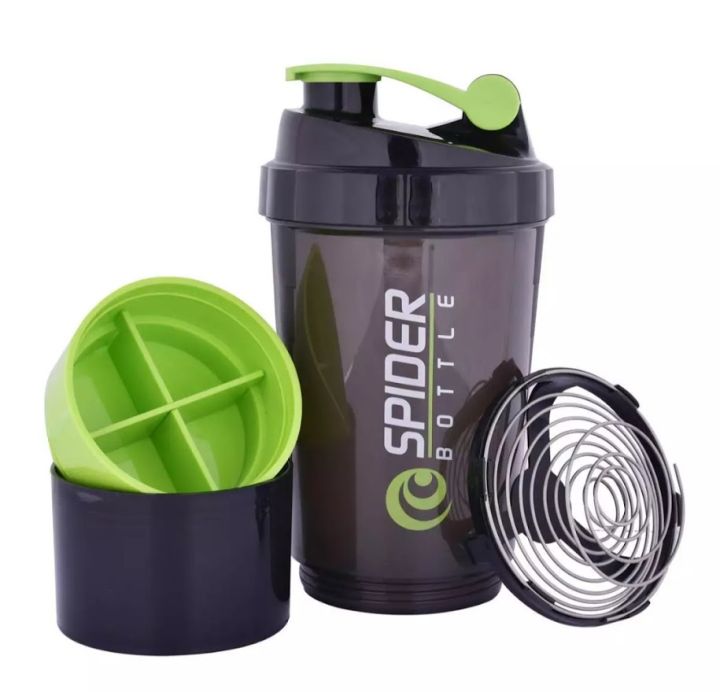 NEW%20SPORTS/Spider%20Water%20Bottle%20Shaker%20Cups%20Sports%20Cup%20Portable%20500ml%20Removable%20Three%20Protein%20Powder%20-%20Image%205