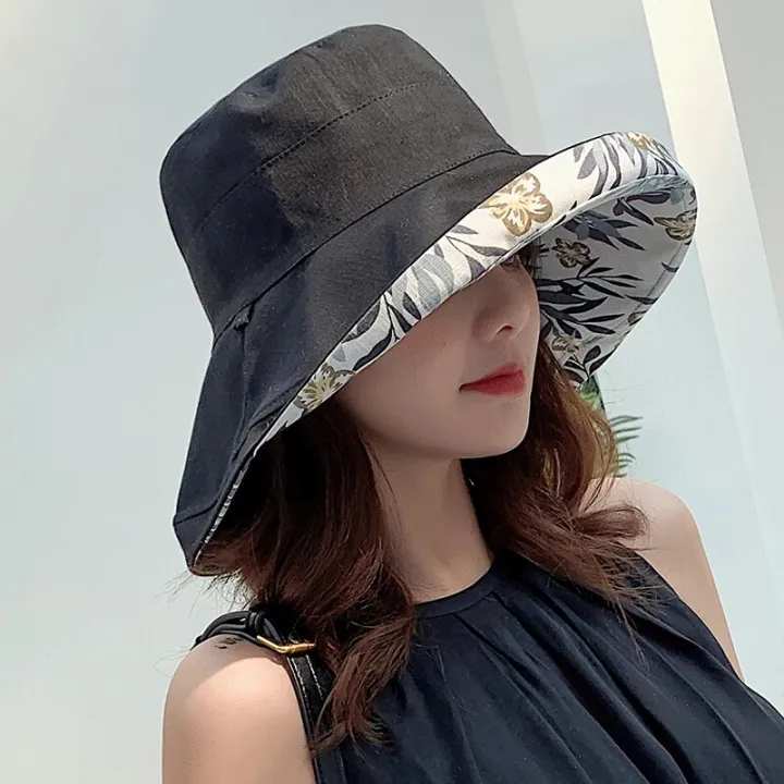 2024%20Women's%20Hat%20Bucket%20hat%20Panamanian%20Women%20Four%20Seasons%20Fisherman%20Hat%20Big%20Brim%20Hat%20Double-Sided%20Fisherman%20Hat%20Sun%20Visor%20Cap%20-%20Image%204
