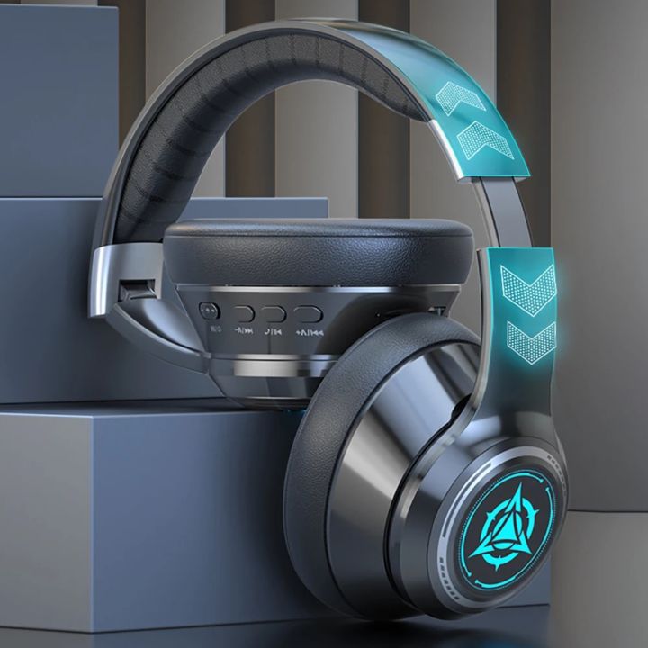 Mega Bass Wireless Bluetooth 5.2 Headphones Pluggable Card Over-Ear Computer Wireless Headphones Noise Canceling with Microphone