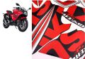 Suguki Gixxer SF Bs6( 2020) Motorcycle full body kit set sticker-  Red. 