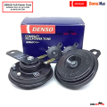 DENSO 12V Compact Full Power Tone Horn for Bike and Car (Made in Indonesia/China) - 2 Piece Set, High-Quality ABS Plastic.