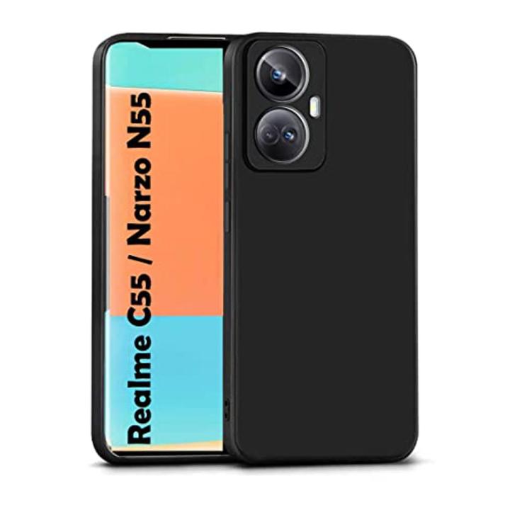 For Realme Narzo N55 Phone Case Thin Soft Luxury Square Liquid Silicone Phone Case Back Cover