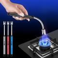 USB Rechargeable Flameless Electric Plasma Arc Lighter – Windproof Long Neck Lighter for Candle Lighting, Stove, and Grill.