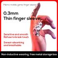 MEMO FS02 Anti Slipping and Sweat Breathable Silver Clothing Finger Sleeve for Mobile Any Gaming.