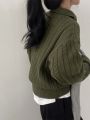 Women Autumn New Solid Color Sweater 2022 New Half High Collar Knit Pullover Baggy Long Sleeve Zipper Lady Knitwear BF Oversize.