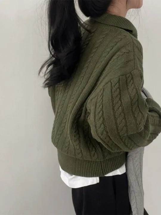 Women%20Autumn%20New%20Solid%20Color%20Sweater%202022%20New%20Half%20High%20Collar%20Knit%20Pullover%20Baggy%20Long%20Sleeve%20Zipper%20Lady%20Knitwear%20BF%20Oversize%20-%20Image%206