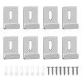 8 PCS Mirror Clips for Wall Mounting, Mirror Holder Clips Hooks Metal Frameless Wide Channel Mirror Retainer Clips. 