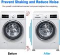 Shock pad 4 pcs noise cancelling washing machine support, washer and dryer anti-vibration pads, slip anti vibration and noise reducing rubber washing machine feet pads. 