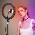 10 inch RGB LED Soft Ring Light with Tripod Stand for Photography Makeup YouTube Video Shooting Selfie.