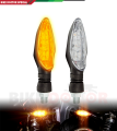MOXI Branded Flexible Universal Fit LED Indicator for Motorcycle Bike Waterproof KTM Style Amber Turning Signal Lamps Blinkers Bulb Turn Signals 12V.