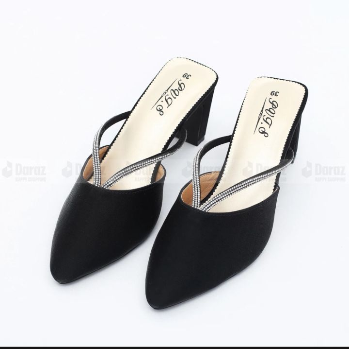Girls stone covered nagra shoe stylish fashionable half shoe