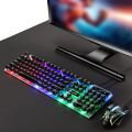 300 Colorful LED Backlight Ergonomic Mechanical Gaming keyboard and mouse Bundle Combo Set USB Wired for PC Laptop. 