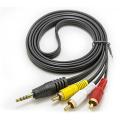 3.5 to RCA Male Audio Video AV Cable Wire Cord 3.5mm Jack Plug Male to 3 RCA Adapter. 