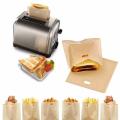 Heat Resistant Reusable toaster bags Puncture Resistant Non Stick Reusable Toaster Bags Glass fiber cloth Sandwich Toast Pockets for Home use Home Kitchen Office Lunch Allergen-Free Cooking Sandwich. 