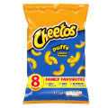 Cheetos Cheese Puffs 8 Family Packs. 