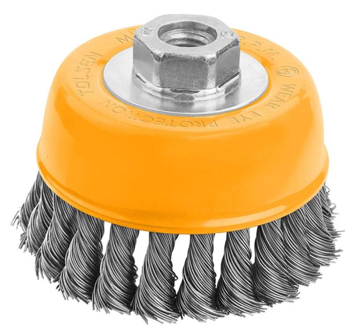TOLSEN%204"%20Cup%20Twist%20Wire%20Brush%20with%20Nut%20(100mm-M14)%20Industrial%20Model:%2077509%20-%20Image%205