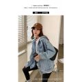 Tonlion 2024 New Spring and Autumn Denim Coat Women's Korean-Style Loose Hooded Denim Clothes Jacket Women's Short Coat.