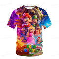 Baby T-Shirt Super Mario Kids Cosplay T-Shirt Girls Boys Short Sleeve Hat Summer Tops Clothes Children Sports Tees Clothing.