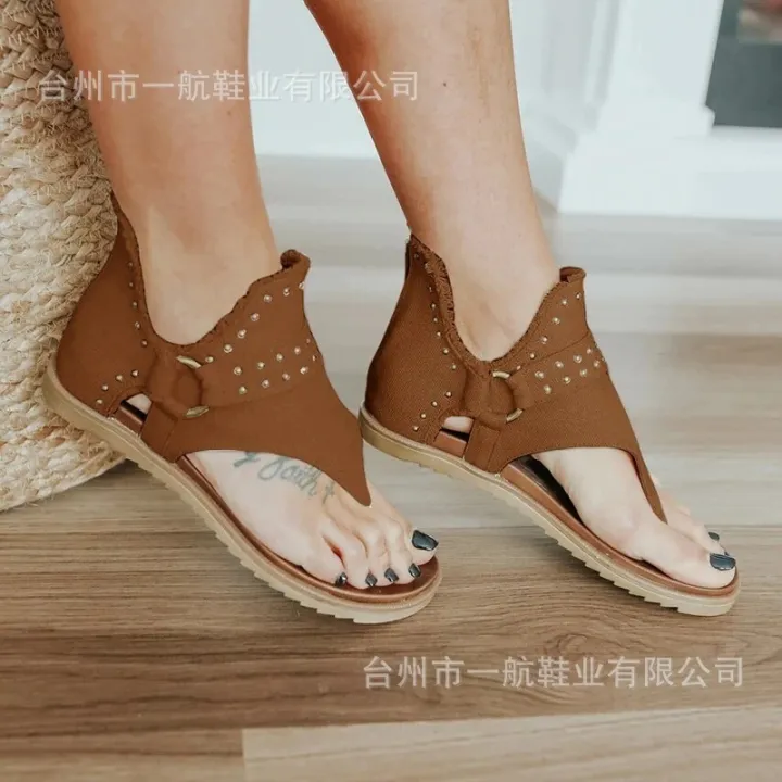 2021%20spring%20summer%20new%20Europe%20and%20the%20United%20States%20foreign%20trade%20plus%20size%20rhinestone%20studded%20shoes%20beach%20toe%20flat%20sandals%20women%20factory%20wholesale%20-%20Image%202