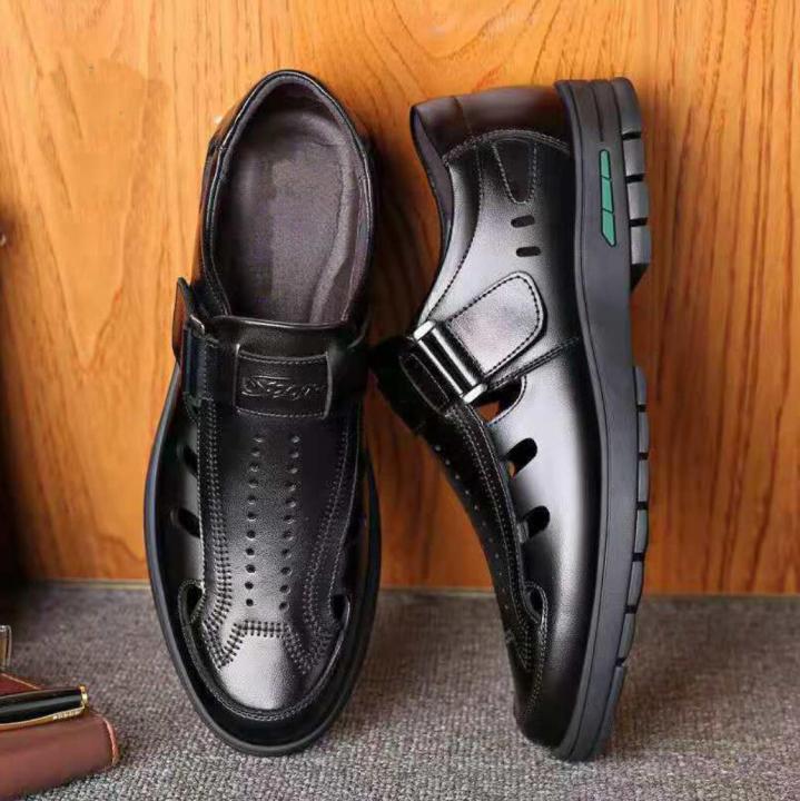 2022%20Summer%20Soft%20Leather%20Shoes%20Quality%20Men's%20Fashion%20Hollowed%20%20Leather%20Sandals%20Breathable%20Man%20Casual%20Shoes%20Father%20Sandal%20-%20Image%204
