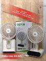 Rechargeable fan LED Tach-functional Fan - Dp-7624 - White/Rechargeable Tach fan- With Lamp, Fan Charge, Fan / New Mini Rechargeable USB Charging Portable Handheld 3 Gear Speed Desktop Fan / makeup fan / mine fan/ small fan / Portable fan. 