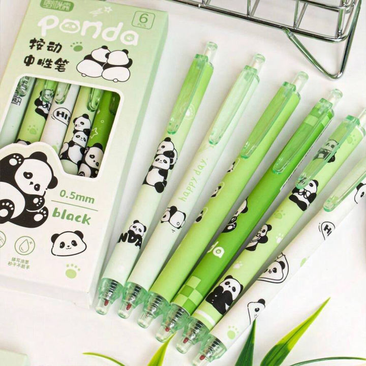 6Pcs%20Cute%20Panda%20Gel%20Pens%20Kawaii%20Pen%20Set%20Quickly-Drying%20Black%20Pens%20Office%20School%20Supplies%20Kawaii%20Aesthetic%20Stationery%20-%20Image%202