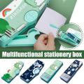Multi-function Stationery Box Primary School Button Student Pen Case Pencil School Cabinet Case Cute Box Cartoon Stationery Y4K4.